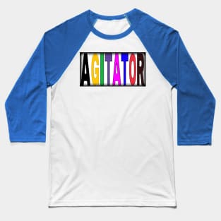 AGITATOR - Back Baseball T-Shirt